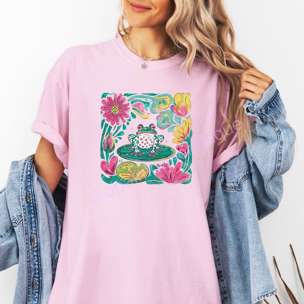 Groovy Garden Frog Tee