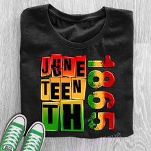 Load image into Gallery viewer, Juneteenth 1865 Freedom Blocks Tee
